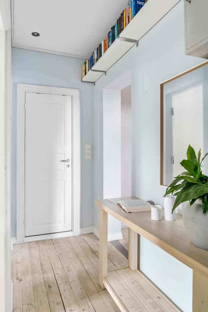 small apartment entryway neutral aesthetic