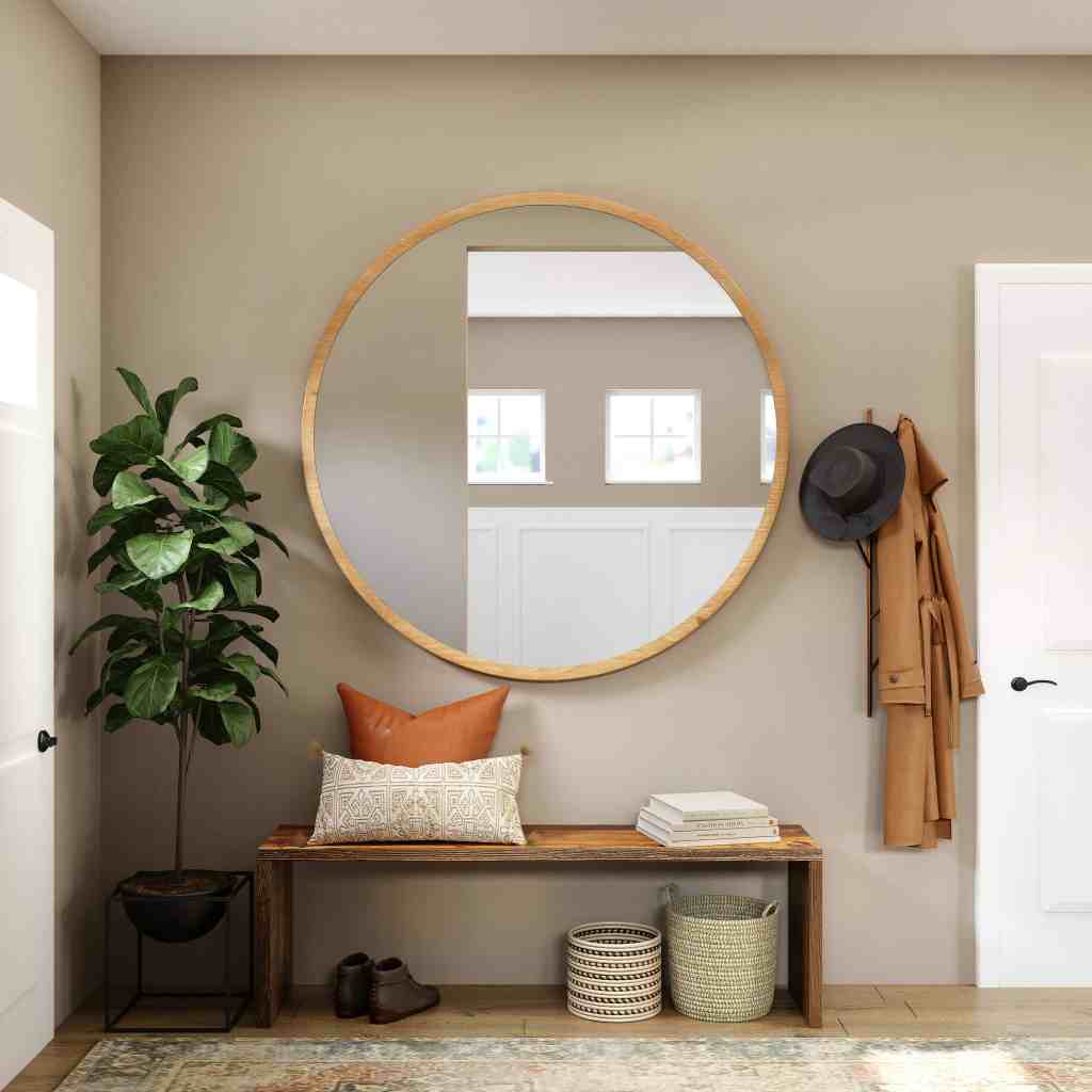 small apartment entryway landing zone